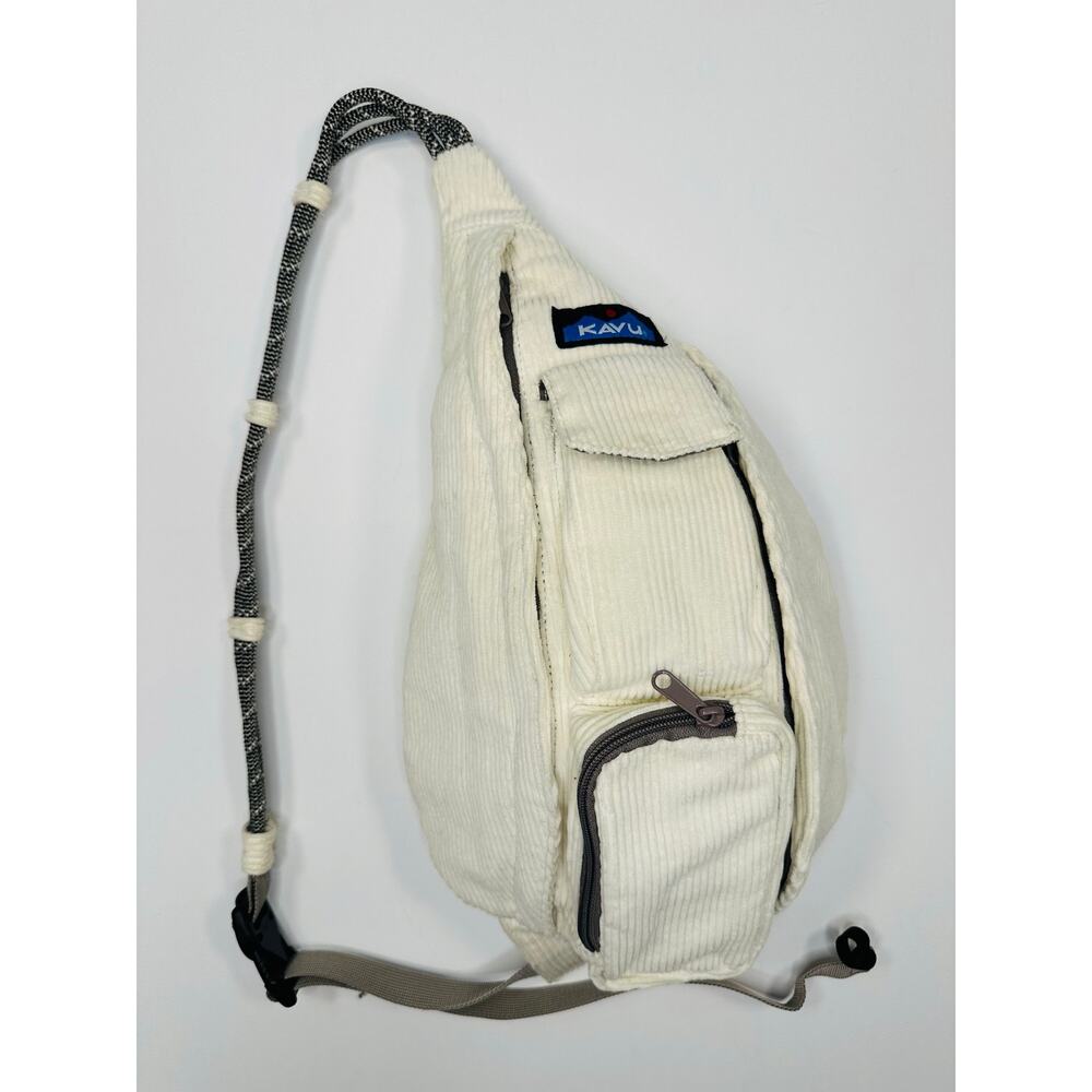 Kavu Rope Sling Bag in Cream Corduroy
